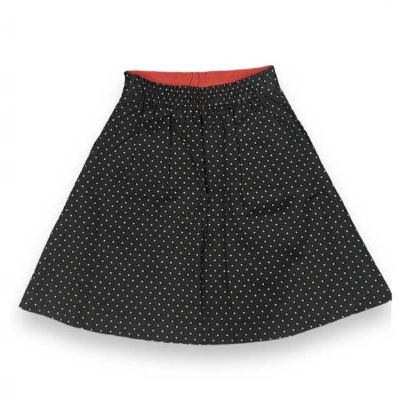 NEW FRED PERRY women's polka dot a-line skirt in black - Picture 2 of 2